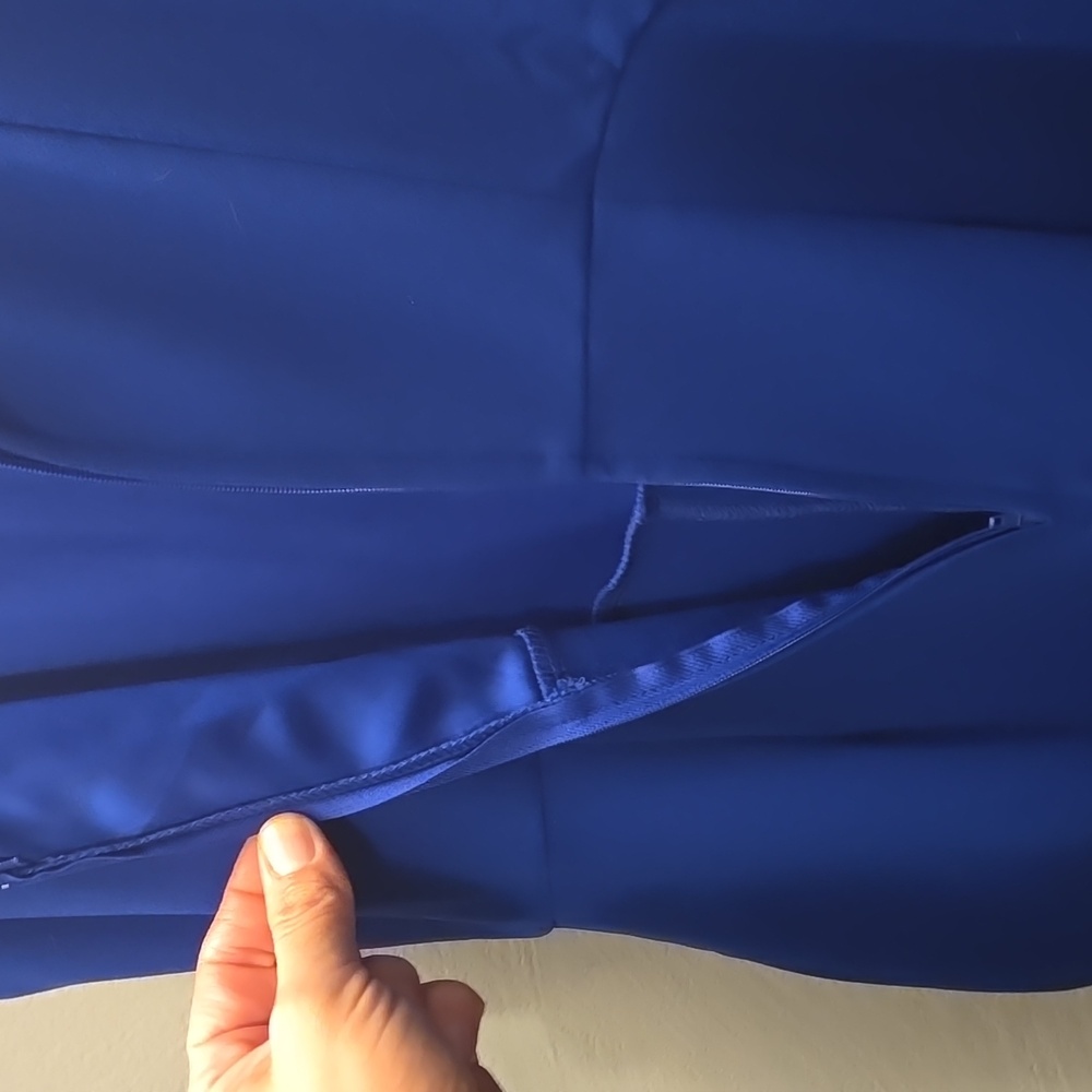 ROYAL BLUE SLEEVELESS LONG PANTS ROMPER WITH POCKETS - Picture 7 of 7